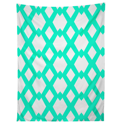 Lisa Argyropoulos Daffy Lattice Aqua Tapestry