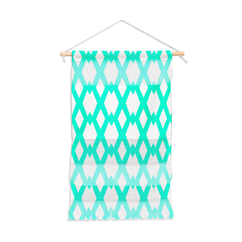 Lisa Argyropoulos Daffy Lattice Aqua Wall Hanging Portrait