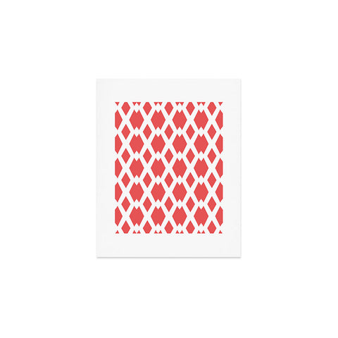 Lisa Argyropoulos Daffy Lattice Coral Art Print