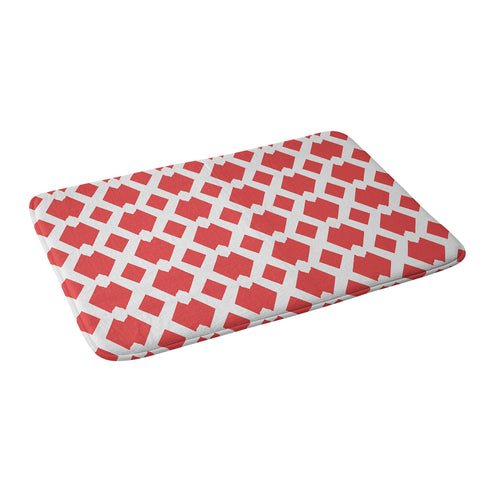 Lisa Argyropoulos Daffy Lattice Coral Memory Foam Bath Mat