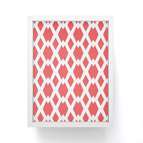 Lisa Argyropoulos Daffy Lattice Coral Framed Mini Art Print
