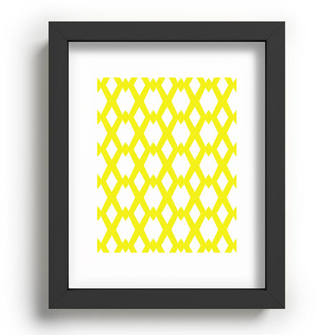 Lisa Argyropoulos Daffy Lattice Lemon Recessed Framing Rectangle