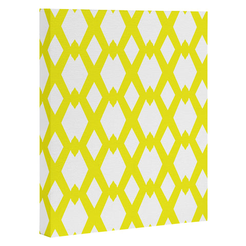 Lisa Argyropoulos Daffy Lattice Lemon Art Canvas
