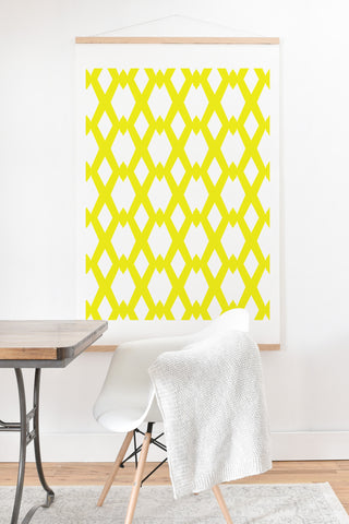 Lisa Argyropoulos Daffy Lattice Lemon Art Print And Hanger