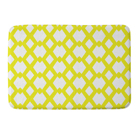 Lisa Argyropoulos Daffy Lattice Lemon Memory Foam Bath Mat