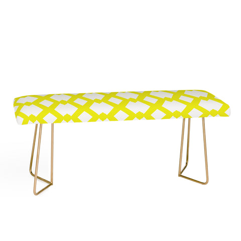 Lisa Argyropoulos Daffy Lattice Lemon Bench