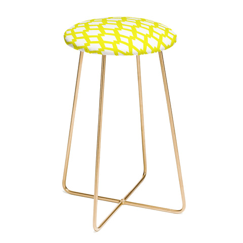 Lisa Argyropoulos Daffy Lattice Lemon Counter Stool
