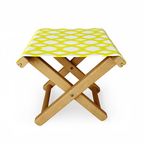 Lisa Argyropoulos Daffy Lattice Lemon Folding Stool