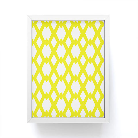 Lisa Argyropoulos Daffy Lattice Lemon Framed Mini Art Print