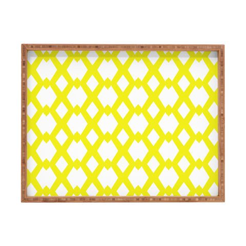 Lisa Argyropoulos Daffy Lattice Lemon Rectangular Tray
