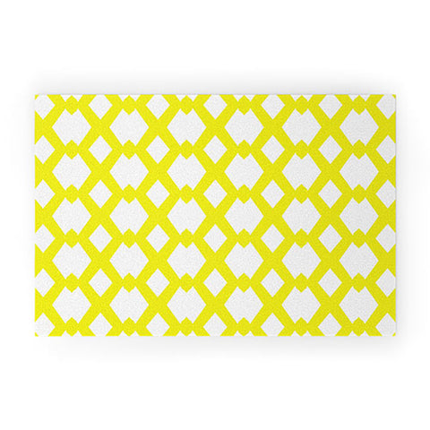 Lisa Argyropoulos Daffy Lattice Lemon Welcome Mat