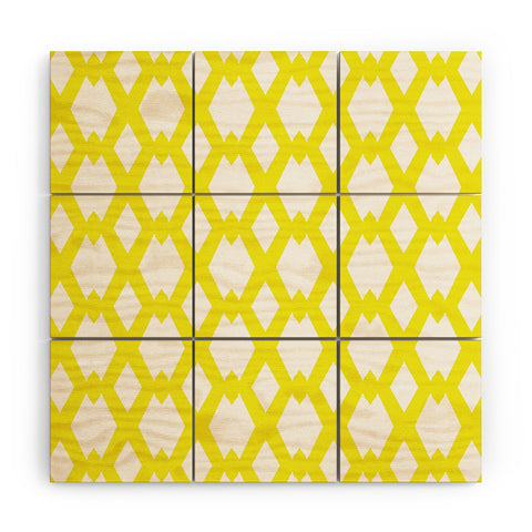 Lisa Argyropoulos Daffy Lattice Lemon Wood Wall Mural