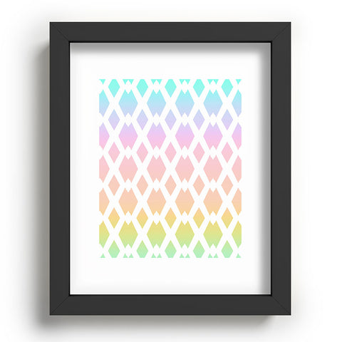 Lisa Argyropoulos Daffy Lattice Pastel Rainbow Recessed Framing Rectangle