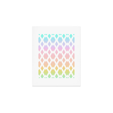 Lisa Argyropoulos Daffy Lattice Pastel Rainbow Art Print