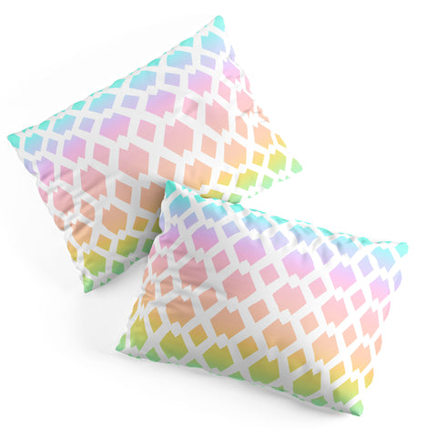 Lisa Argyropoulos Daffy Lattice Pastel Rainbow Pillow Shams