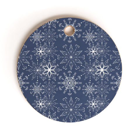 Lisa Argyropoulos Dainties Blue Cutting Board Round