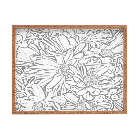 Lisa Argyropoulos Daisy Daisy Dove Gray Rectangular Tray