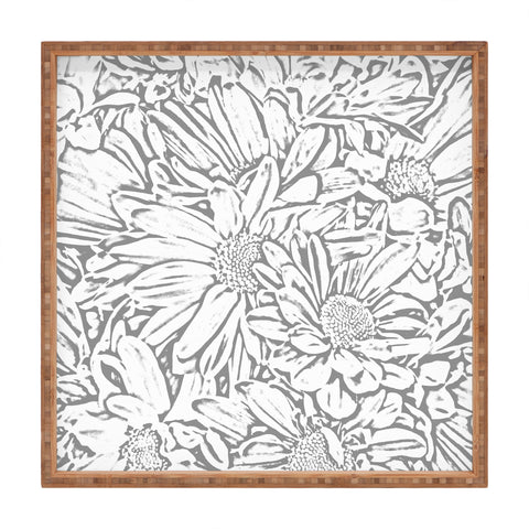 Lisa Argyropoulos Daisy Daisy Dove Gray Square Tray