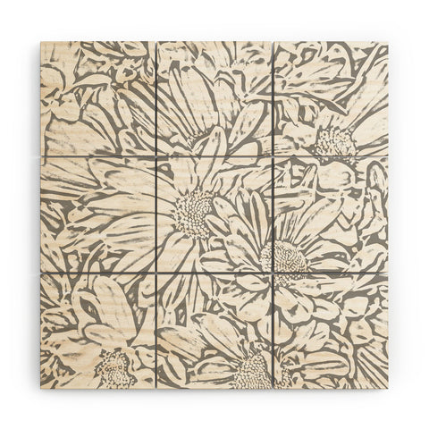 Lisa Argyropoulos Daisy Daisy Dove Gray Wood Wall Mural