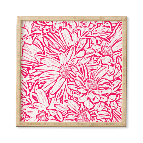 Lisa Argyropoulos Daisy Daisy In Bold Pink Framed Wall Art