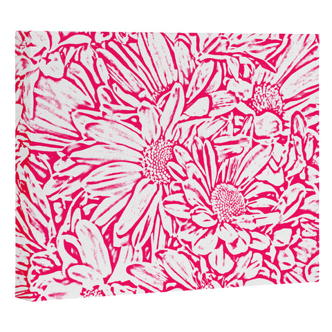 Lisa Argyropoulos Daisy Daisy In Bold Pink Art Canvas