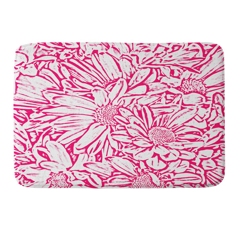 Lisa Argyropoulos Daisy Daisy In Bold Pink Memory Foam Bath Mat