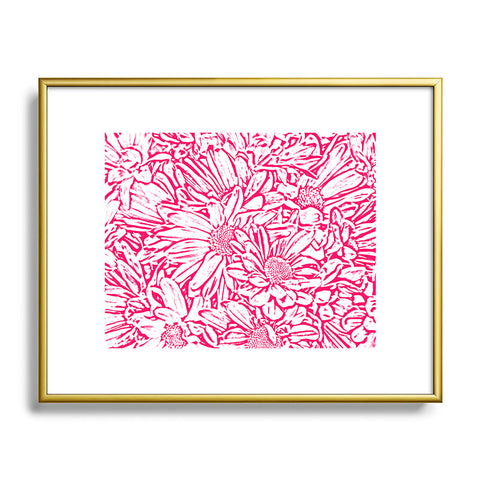 Lisa Argyropoulos Daisy Daisy In Bold Pink Metal Framed Art Print