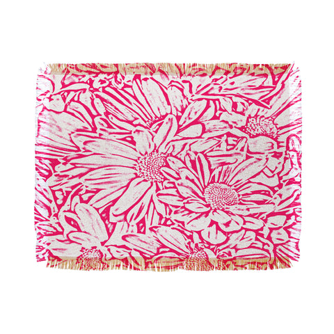 Lisa Argyropoulos Daisy Daisy In Bold Pink Throw Blanket