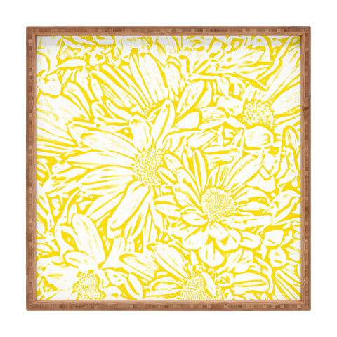 Lisa Argyropoulos Daisy Daisy In Golden Sunshine Square Tray