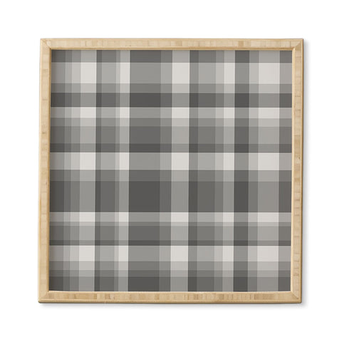 Lisa Argyropoulos Dark Gray Plaid Framed Wall Art