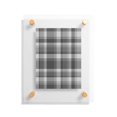 Lisa Argyropoulos Dark Gray Plaid Floating Acrylic Print