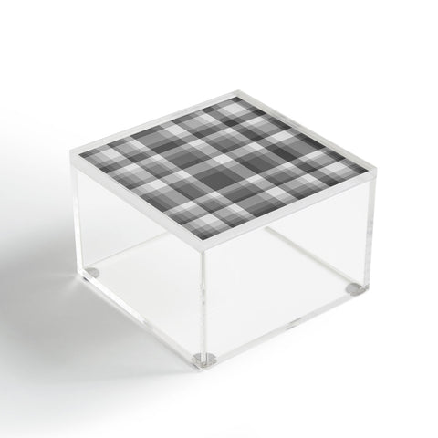 Lisa Argyropoulos Dark Gray Plaid Acrylic Box