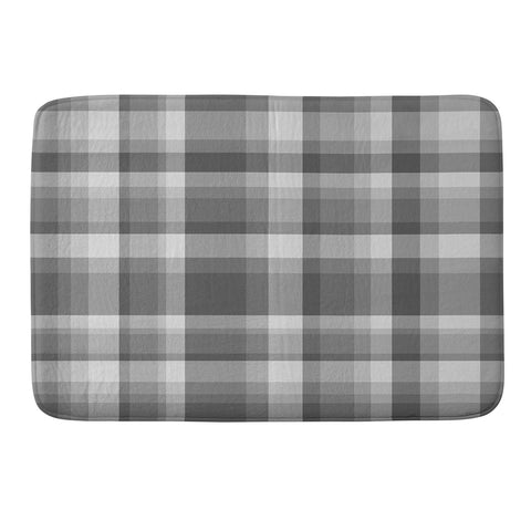 Lisa Argyropoulos Dark Gray Plaid Memory Foam Bath Mat