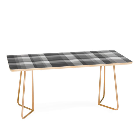 Lisa Argyropoulos Dark Gray Plaid Coffee Table