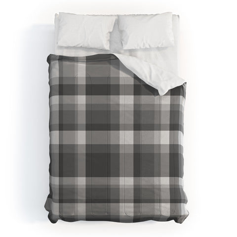 Lisa Argyropoulos Dark Gray Plaid Comforter