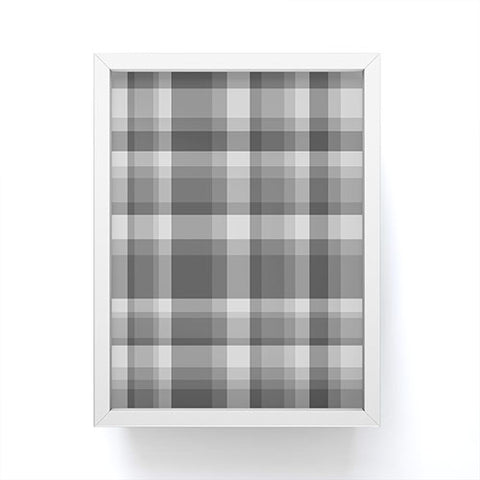 Lisa Argyropoulos Dark Gray Plaid Framed Mini Art Print
