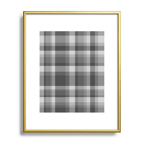 Lisa Argyropoulos Dark Gray Plaid Metal Framed Art Print