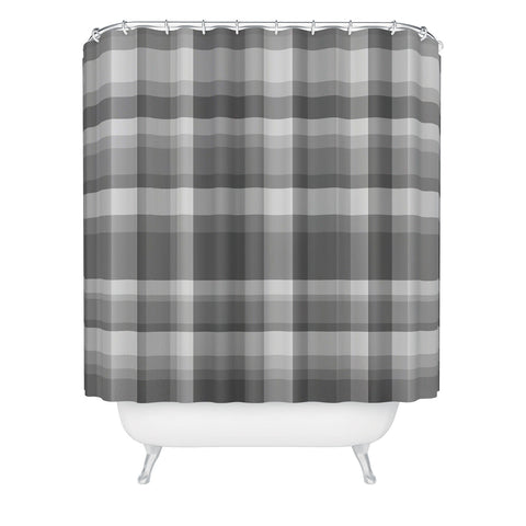 Lisa Argyropoulos Dark Gray Plaid Shower Curtain