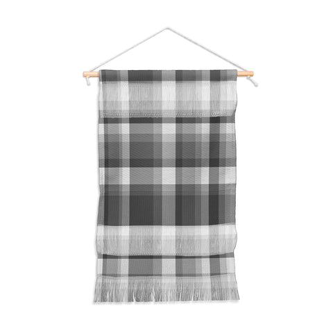 Lisa Argyropoulos Dark Gray Plaid Wall Hanging Portrait