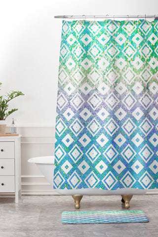 Lisa Argyropoulos Diamond Rain Revival Shower Curtain And Mat