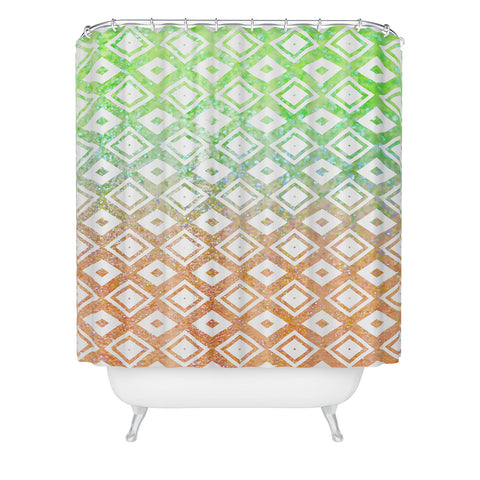 Lisa Argyropoulos Diamond Rain Tropic Shower Curtain