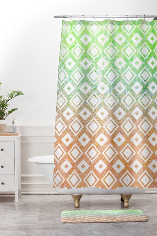 Lisa Argyropoulos Diamond Rain Tropic Shower Curtain And Mat