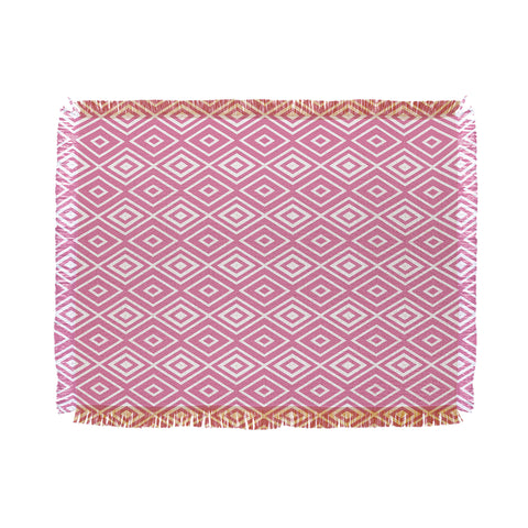 Lisa Argyropoulos Diamonds Are Forever Blush Throw Blanket