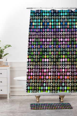 Lisa Argyropoulos Dot Matrix Shower Curtain And Mat