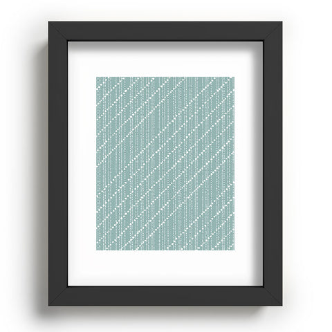 Lisa Argyropoulos Dotty Lines Misty Green Recessed Framing Rectangle