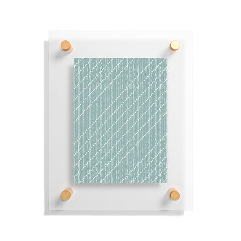 Lisa Argyropoulos Dotty Lines Misty Green Floating Acrylic Print