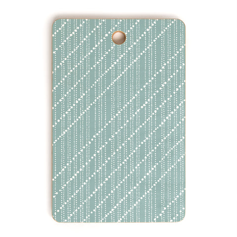 Lisa Argyropoulos Dotty Lines Misty Green Cutting Board Rectangle