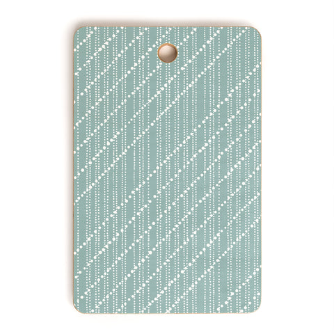 Lisa Argyropoulos Dotty Lines Misty Green Cutting Board Rectangle