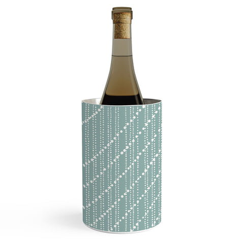 Lisa Argyropoulos Dotty Lines Misty Green Wine Chiller
