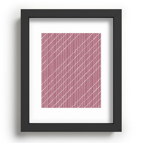 Lisa Argyropoulos Dotty Lines Wine Recessed Framing Rectangle